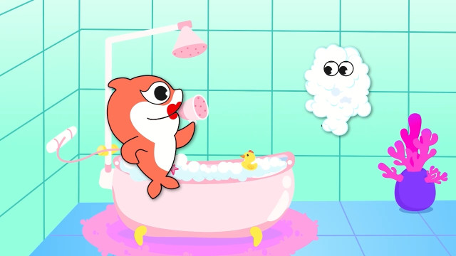 Kỹ Năng Sống Cho Bé - Bẩn và Sạch Hãy tắm cùng Cá Mập Con 720p