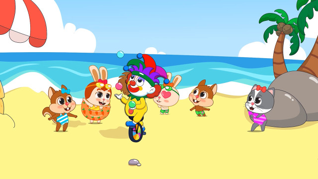 Tập 76 - Buổi biểu diễn chú hề bãi biển dành cho trẻ em! 1080p