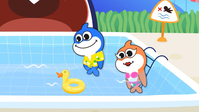 Tập 107 - Bài hát mùa hè của Cá mập con-Giữ an toàn ở bể bơi 1080p