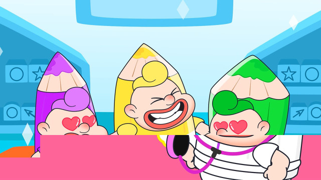 Tập 184 - Năm màu nhỏ nhảy trên giường-Bé học bút chì nhiều màu sắc 1080p