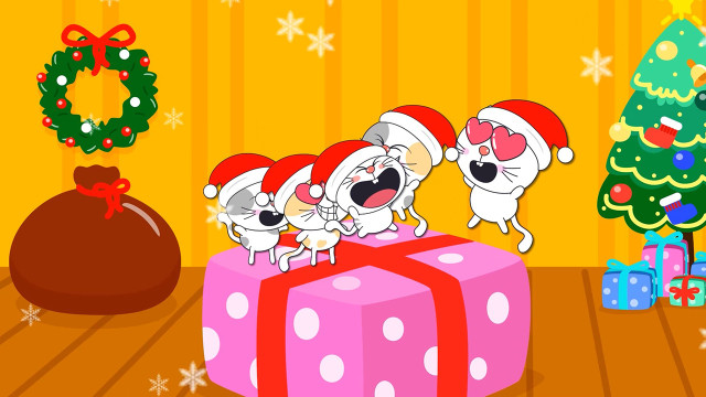 Tập 204 - Năm chú mèo nhỏ nhảy trên giường- Bài hát Giáng sinh dành cho trẻ em 1080p