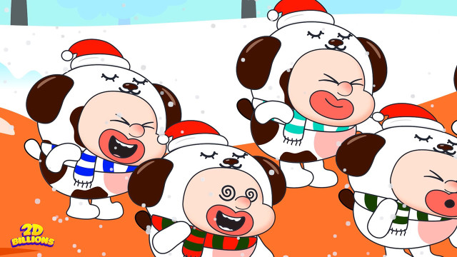 Tập 202 - Năm chú chó nhỏ nhảy trên giường-Bài hát Giáng sinh 1080p